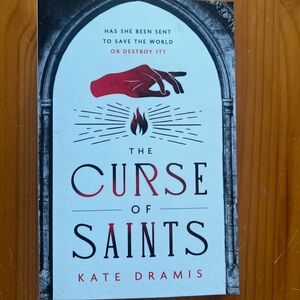 The Curse of Saints by Kate Dramis - White & Red Cover